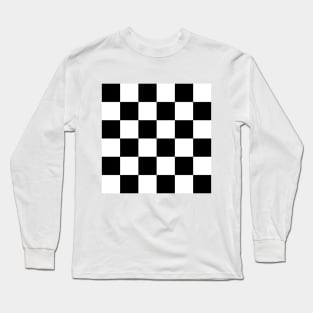 Black and white checkerboard Long Sleeve T-Shirt